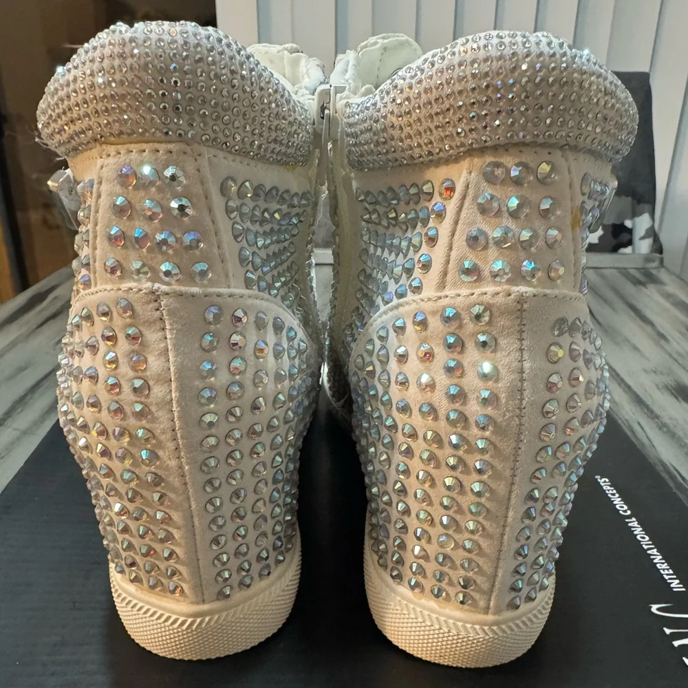 INC International Concepts Women’s Debby Rhinestone Wedge Sneakers Size 10 - Picture 8 of 13